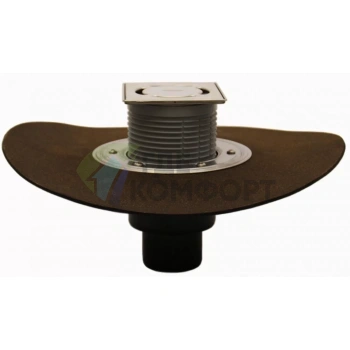 Трап HL310NHPr-3000 с решеткой 115x115мм-с сифоном Primus и вертикальным выпуском DN110/75/50 - фото 1