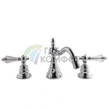 Смеситель для биде FIMA Carlo Frattini Herend Chic с ручками SWAROVSKI и донным клапаном (хром) (F5402CCR) - фото 1