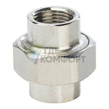 Разъемное соединение STOUT с внутренней резьбой американка ВB 1/2 никелированное - фото 3