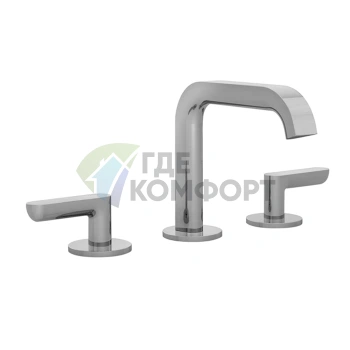 Смеситель для раковины Fantini Icona Deco с высоким изливом, 3 отверстия, никель (53 95 R106W) - фото 1