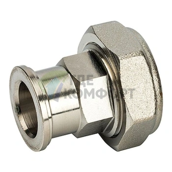 Разъемное соединение STOUT американка с плоским уплотнением и обратным клапаном 3/4 никелированная - фото 2
