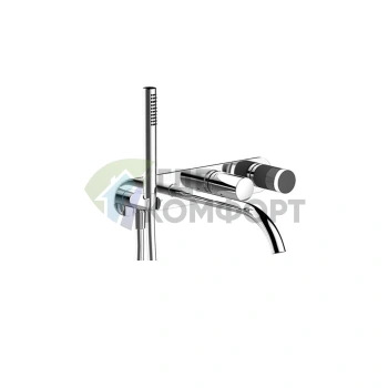 Смеситель для ванны Fantini Nice со встроенным ручным душем и изливом 200 мм, хром (65 02 S021SB) - фото 1