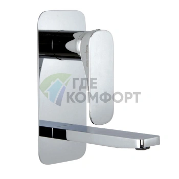 Смеситель для раковины FIMA|Carlo Frattini Quad настенный, хром, с донным клапаном (F3741VX5CR.WS) - фото 1