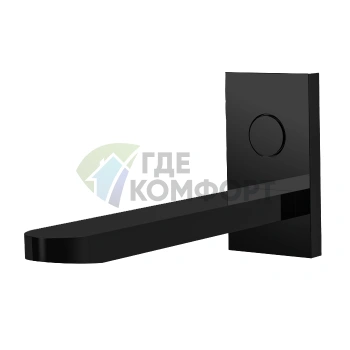 Излив для ванны FIMA Carlo Frattini SWITCH настенный, черный матовый, с кнопкой открытия воды (F5926NS) - фото 1