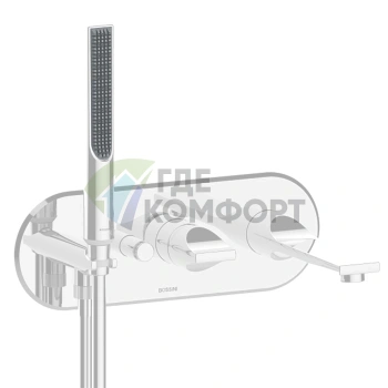 Смеситель для ванны BOSSINI APICE встраиваемый с ручным душем Slim (Z00555.045) - фото 1