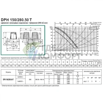 Насос циркуляционный промышленный DAB DPH 180/280.50 T (505939622) ДАБ - фото 3