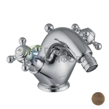 Смеситель для биде FIMA Carlo Frattini Elizabeth с донным клапаном, бронза (F5092/2BR) - фото 1