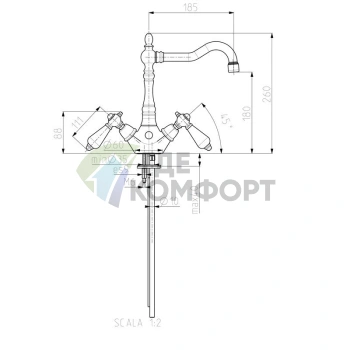 Смеситель для раковины FIMA Carlo Frattini Herend Chic: хром с кристаллами SWAROVSKI (F5411CCR) - фото 2