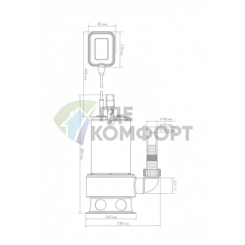 Погружной фекальный насос Джилекс ФЕКАЛЬНИК 260/10 Н (Dzhileks) - фото 2