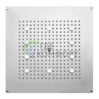 Верхний душ BOSSINI DREAM-CUBE 470x470 мм с LED-подсветкой и хромированным покрытием (H37453.030) - фото 1