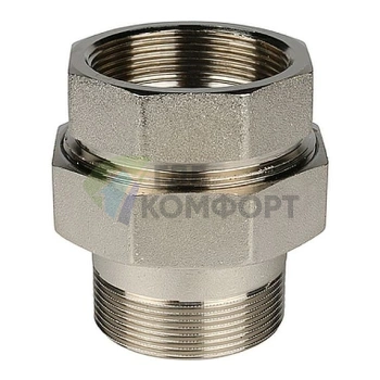 Разъемное соединение STOUT американка ВН с резиновым уплотнением 2 никелированное - фото 1