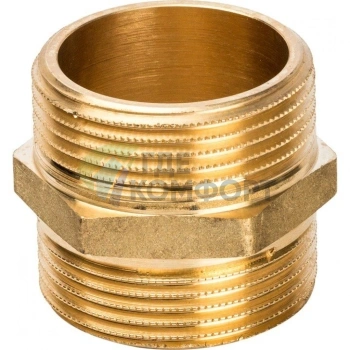 Ниппель STOUT НН 1 1/4 наружная резьба латунный - фото 3