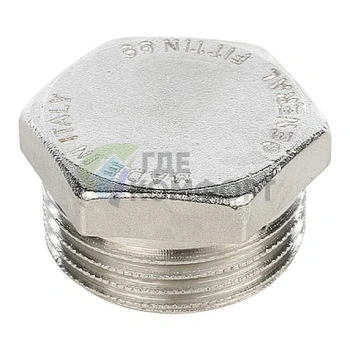 Заглушка STOUT НР 1 наружная резьба никелированная - фото 1