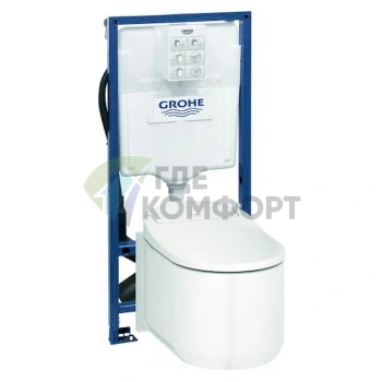 Комплект подвесного унитаза Grohe Sensia Arena с инсталляцией и системой устранения запахов - фото 2