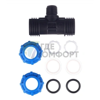 Тройник с наружной резьбой 20x1/2x20 ПНД Политэк - фото 4