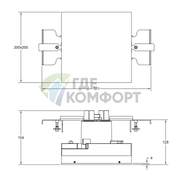 Модуль GESSI BINARIO 200x200 мм с хромотерапией в зеркальной нержавеющей стали (61108#238) - фото 2