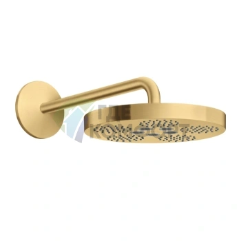 Верхний душ AXOR ONE 280 мм с держателем 389 мм в цвете шлифованное золото (48491250) - фото 1