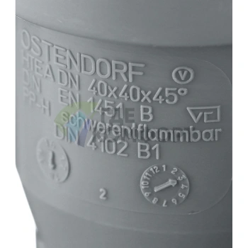 Тройник канализационный HTEA 40х40/45° Ostendorf - фото 3