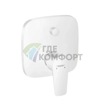 Смеситель для ванны Hansgrohe Talis E белый матовый со встроенным переключателем (71745700) - фото 1