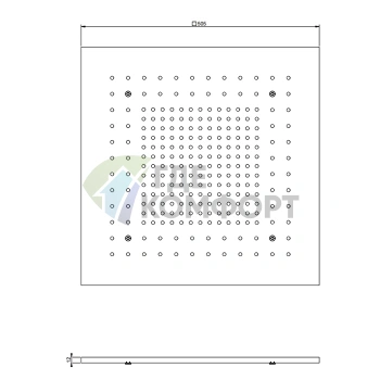 Накладная панель GESSI 500x500 мм для встраиваемых душевых систем (Nickel PVD) (57012#720) - фото 2