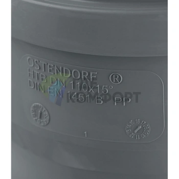 Отвод канализационный HTB 110 15° Ostendorf - фото 2