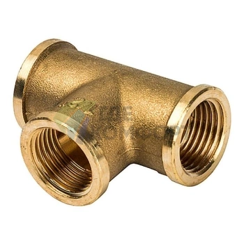 Тройник STOUT ВВ 1/2 с внутренней резьбой латунный - фото 1