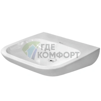 Медицинская раковина Duravit D-Code без перелива и отверстия 600x550 мм белого цвета (23136000702) - фото 1