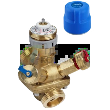 Комбинированный балансировочный клапан с измерительными ниппелями Danfoss AQT (Данфосс)