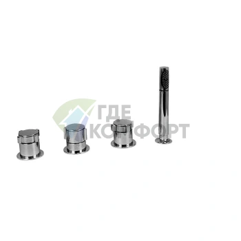 Смеситель для ванны Stella Aster на 4 отверстия 3256TR2/308 (без излива, хром) (AT 02307 CR00) - фото 1