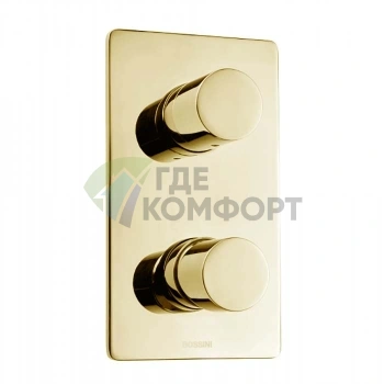 Смеситель для душа Bossini Oki встраиваемый накладной с девиатором, золото (Z00004.021) - фото 1