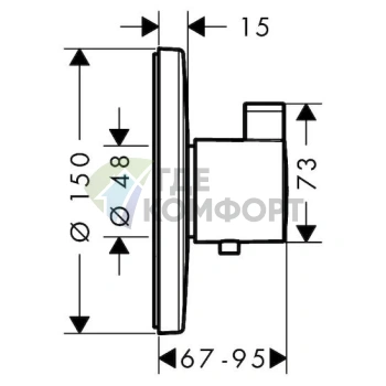 Термостат для душа Hansgrohe Ecostat S — стабильная температура и комфорт - фото 2