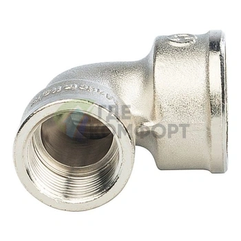 Угольник Stout внутренняя/внутренняя резьба латунный ВВ 1 x 3/4 никелированный - фото 3