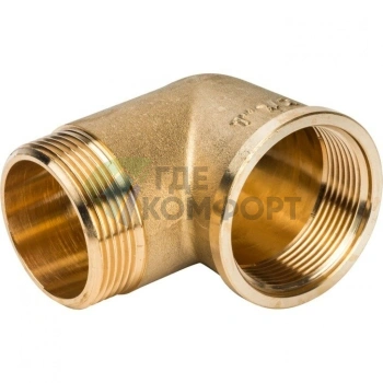 Угольник STOUT наружная/внутренняя резьба латунный НВ 1 1/2 - фото 3