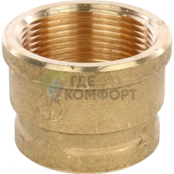 Муфта STOUT ВВ 1 1/2 x 1 1/4 латунная - фото 3