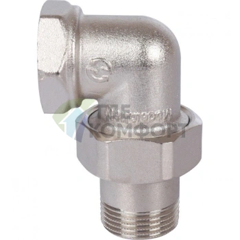 Разъемное угловое соединение американка ВН 3/4 уплотнение под гайкой o-ring кольцо, никелированное Stout - фото 3