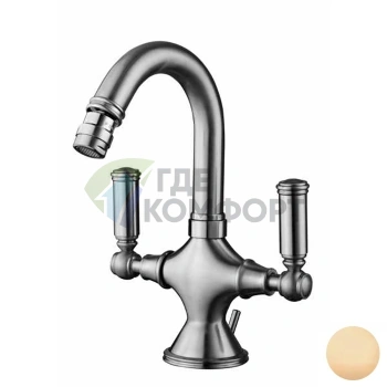 Смеситель для биде Bossini Liberty с поворотным изливом в античной бронзе (Z001401.022) - фото 1