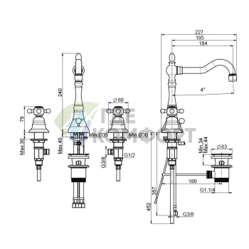 Смеситель для раковины FIMA|Carlo Frattini Elizabeth с вращающимся изливом, хром (F5081CR) - фото 2