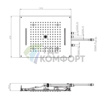Верхний душ BOSSINI DREAM/4 с LED-подсветкой и 4 режимами подачи воды (H38909.030) - фото 2
