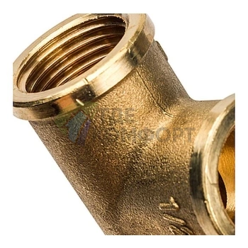 Тройник STOUT ВВ 1/2 с внутренней резьбой латунный - фото 4