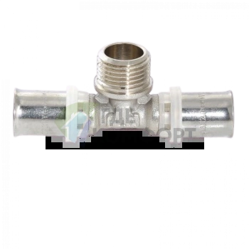 Тройник пресс с наружной резьбой 20х1/2х20 Valtec - фото 3