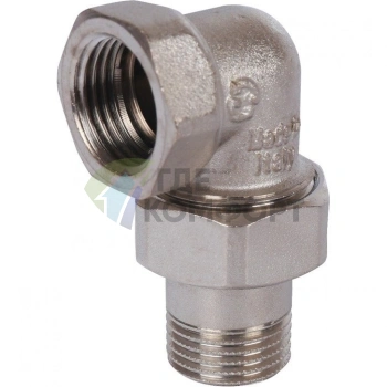 Разъемное угловое соединение, американка ВН 1/2 уплотнение под гайкой o-ring кольцо, никелированное Stout - фото 4