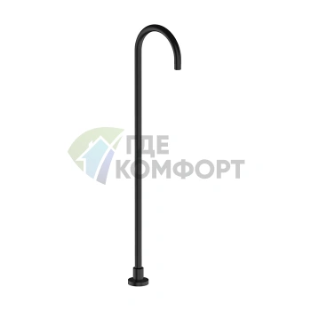 Напольный излив для раковины Fantini Nostromo 240 мм, высота 1000 мм, черный матовый (50 13 9561) - фото 1