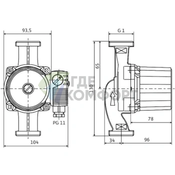Циркуляционный насос Wilo STAR-RS 15/2-130 - фото 2
