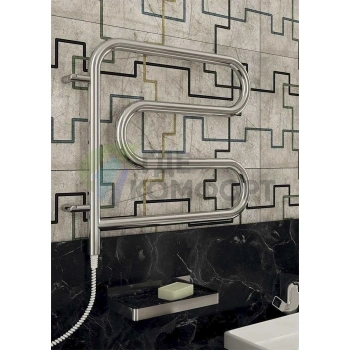 Полотенцесушитель электрический Terminus F-образный 25 ПСЭ 60x60 - фото 2