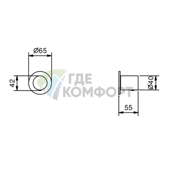 FANTINI Nostromo Запорный вентиль, хром (87 02 G591B) - фото 2