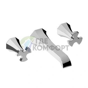 Смеситель настенный для раковины SIMAS EIFFEL на 3 отверстия, хром (EIBLI cr) - фото 1