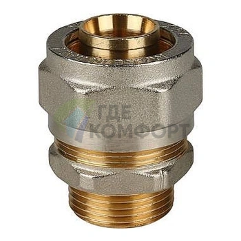 Переходник для металлопластиковых труб STOUT с наружной резьбой НР 3/4 x 26 резьбозажимной - фото 1