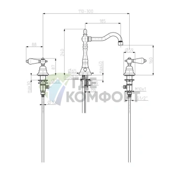 Смеситель для раковины FIMA | Carlo Frattini Herend Chic с ручками SWAROVSKI (F5401CCR) - фото 2