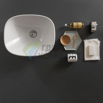 Раковина GLOBO Stockholm накладная 45x37см без отв под смесительитель цвет белый - фото 1