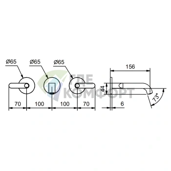 Элегантный встраиваемый смеситель Fantini Icona Deco для раковины на 3 отверстия (53 02 R110B) - фото 2